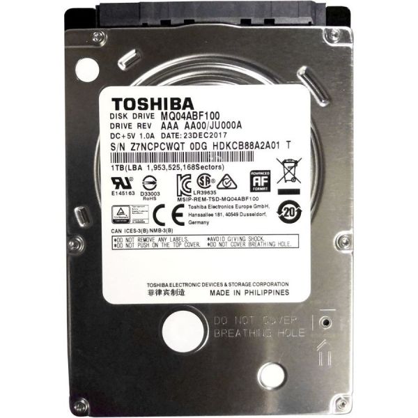 Жесткий диск Toshiba MQ04 ABF100, 1024 Гб, HDD 2.5 